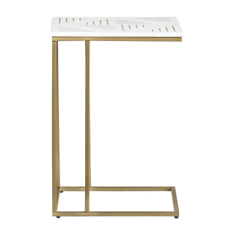 Stardust White/Gold C-Table - Ornate Home