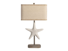 Starfish White/Brown Table Lamp (Set of 2) - Ornate Home