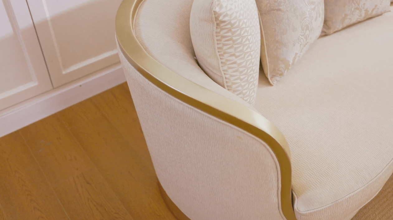 Starlight Manor Champagne Gold Sofa / HD-S7006 - Ornate Home