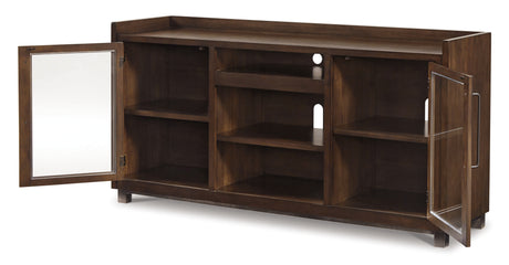 Starmore Black 70" TV Stand w/ Electric Fireplace - Ornate Home