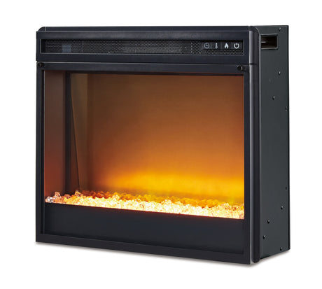 Starmore Black 70" TV Stand with Electric Fireplace - Ornate Home