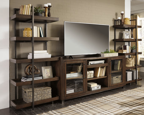 Starmore Brown/Gunmetal 3-Piece Entertainment Center - Ornate Home