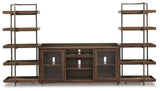 Starmore Brown/Gunmetal 3-Piece Entertainment Center - Ornate Home