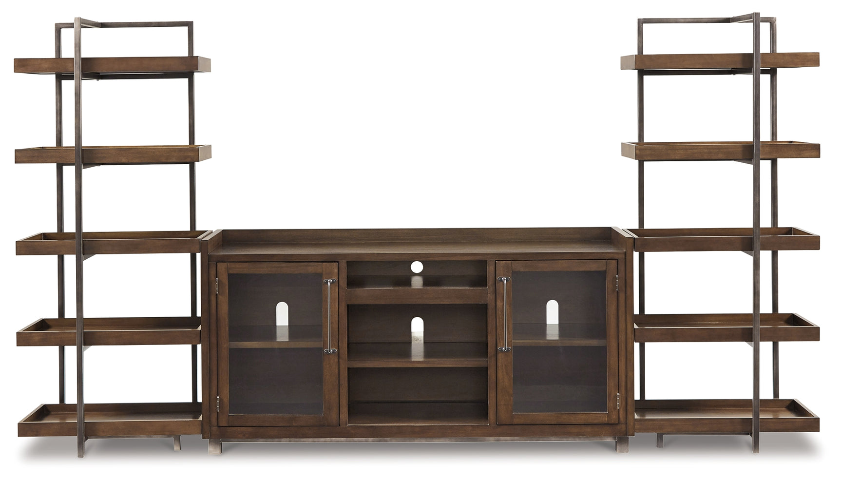 Starmore Brown/Gunmetal 3-Piece Entertainment Center - Ornate Home