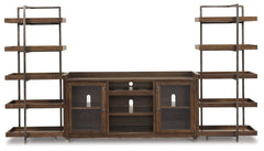 Starmore Brown/Gunmetal 3-Piece Entertainment Center - Ornate Home