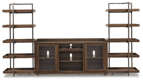 Starmore Brown/Gunmetal 3-Piece Entertainment Center - Ornate Home