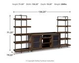 Starmore Brown/Gunmetal 3-Piece Entertainment Center - Ornate Home