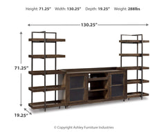 Starmore Brown/Gunmetal 3-Piece Entertainment Center - Ornate Home