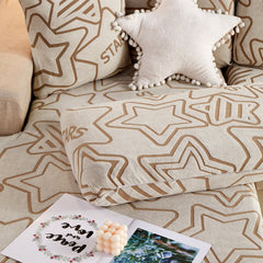 Starry Sky Jacquard Fleece Stretchable Non-Slip Cushion Covers Furniture Covers for L-Shaped Couch - Ornate Home