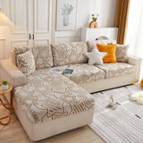 Starry Sky Jacquard Fleece Stretchable Non-Slip Cushion Covers Furniture Covers for L-Shaped Couch - Ornate Home
