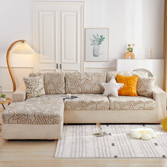 Starry Sky Jacquard Fleece Stretchable Non-Slip Cushion Covers Furniture Covers for L-Shaped Couch - Ornate Home