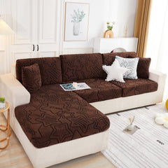 Starry Sky Jacquard Fleece Stretchable Non-Slip Cushion Covers Furniture Covers for L-Shaped Couch - Ornate Home