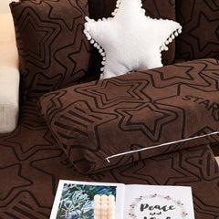 Starry Sky Jacquard Fleece Stretchable Non-Slip Cushion Covers Furniture Covers for L-Shaped Couch - Ornate Home