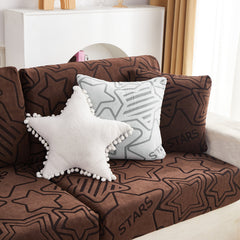 Starry Sky Jacquard Fleece Stretchable Non-Slip Cushion Covers Furniture Covers for L-Shaped Couch - Ornate Home