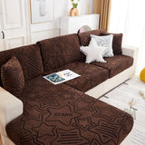 Starry Sky Jacquard Fleece Stretchable Non-Slip Cushion Covers Furniture Covers for L-Shaped Couch - Ornate Home