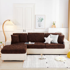 Starry Sky Jacquard Fleece Stretchable Non-Slip Cushion Covers Furniture Covers for L-Shaped Couch - Ornate Home