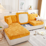 Starry Sky Jacquard Fleece Stretchable Non-Slip Cushion Covers Furniture Covers for L-Shaped Couch - Ornate Home