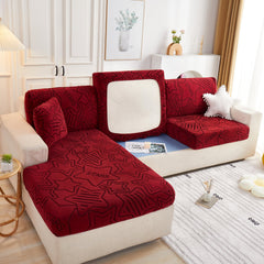Starry Sky Jacquard Fleece Stretchable Non-Slip Cushion Covers Furniture Covers for L-Shaped Couch - Ornate Home