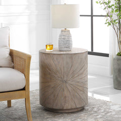 Starshine Gray Wooden Side Table - Ornate Home