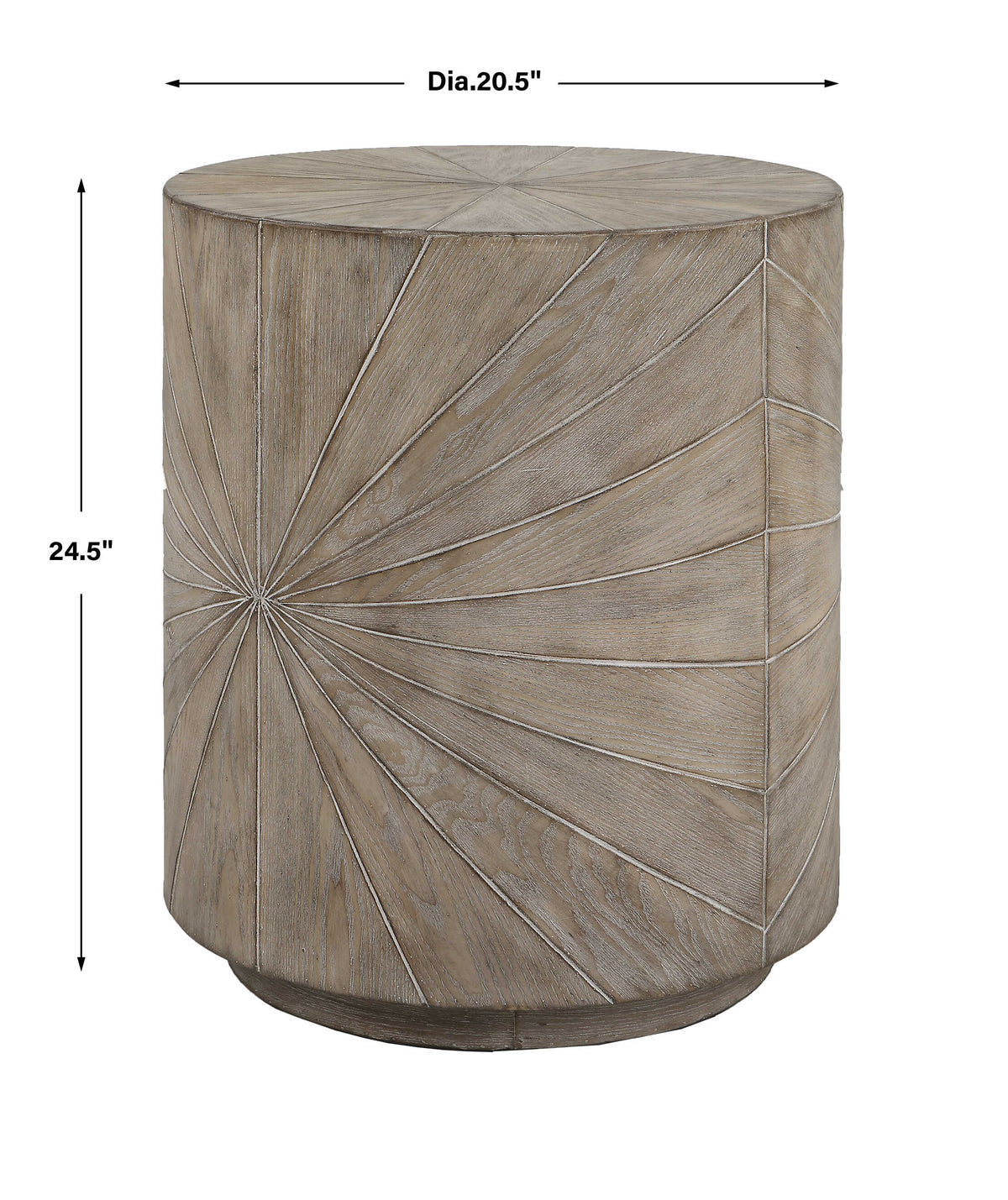 Starshine Gray Wooden Side Table - Ornate Home