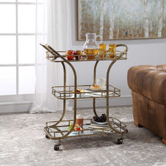 Stassi Gold Serving Cart - Ornate Home