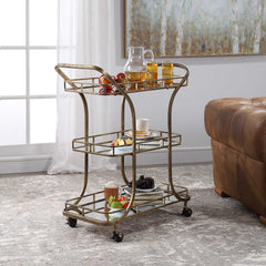 Stassi Gold Serving Cart - Ornate Home
