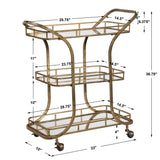 Stassi Gold Serving Cart - Ornate Home