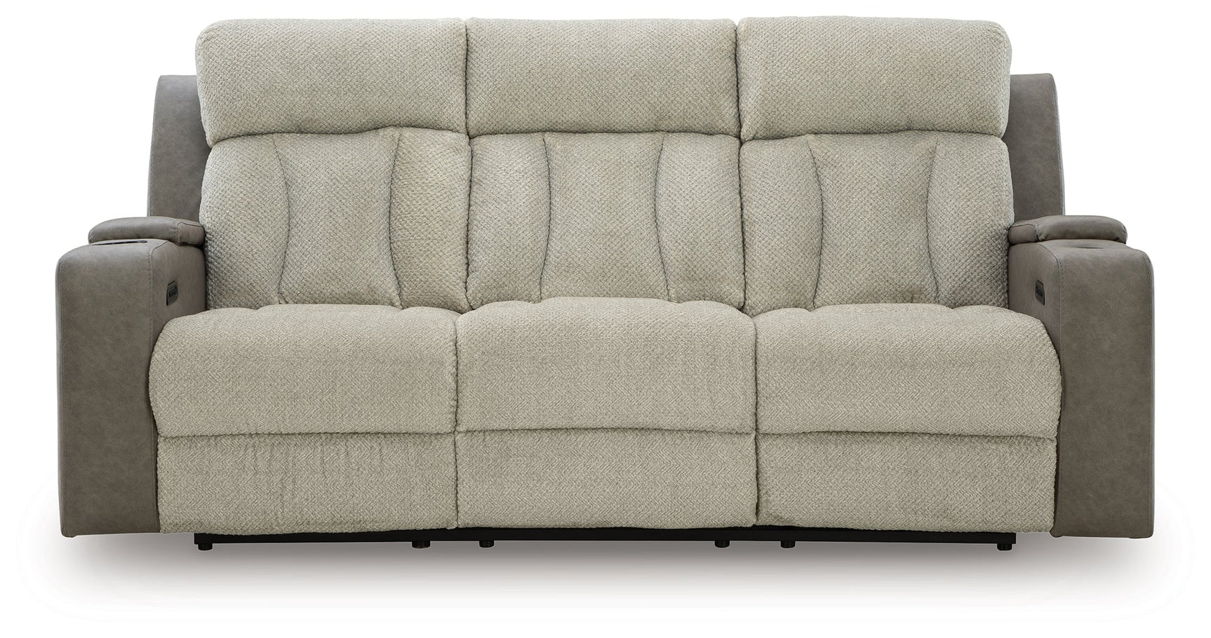 Stately Check Sisal-Dual Power Reclining Sofa - Ornate Home