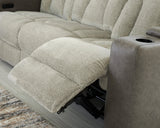 Stately Check Sisal-Dual Power Reclining Sofa - Ornate Home