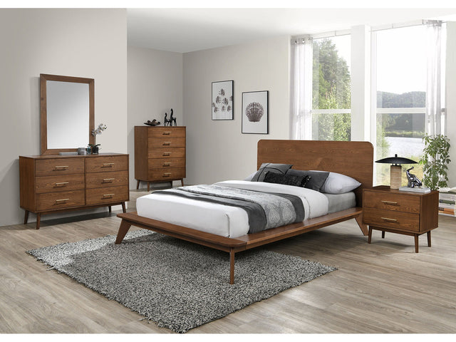 Stathelle Walnut 4 Pc. Queen Bedroom Set - Ornate Home