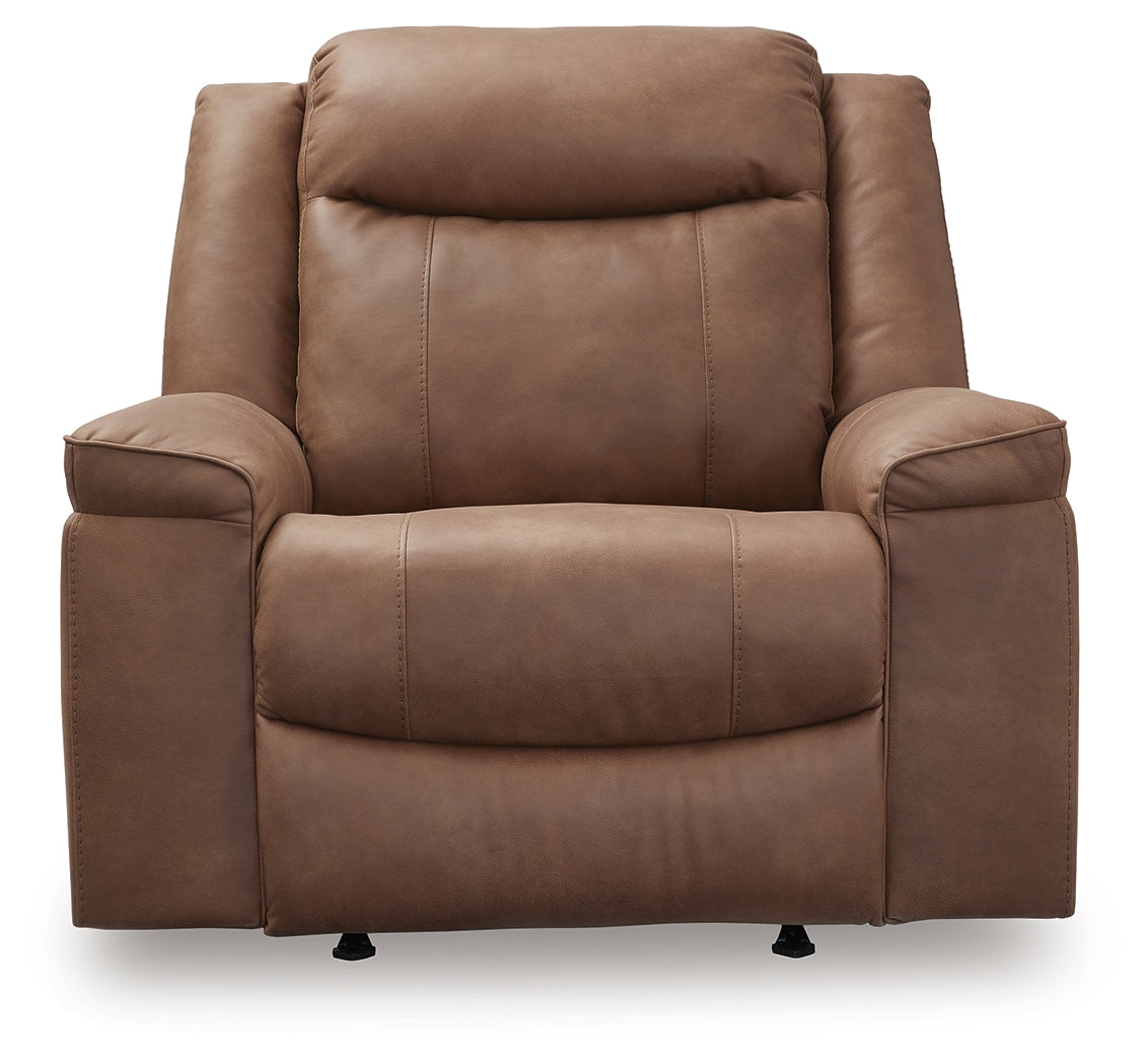 Status Check Caramel Recliner (Online Special Price) - Ornate Home