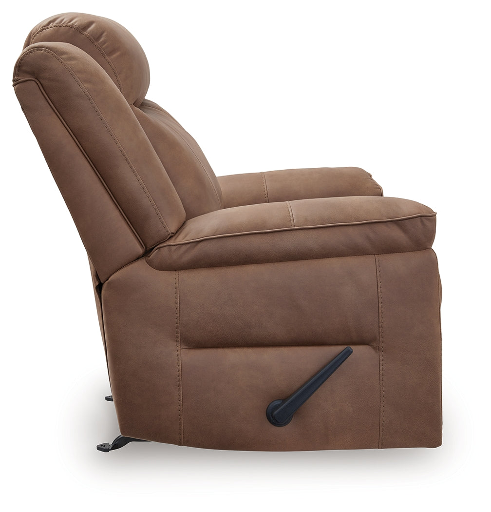 Status Check Caramel Recliner (Online Special Price) - Ornate Home