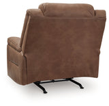 Status Check Caramel Recliner (Online Special Price) - Ornate Home