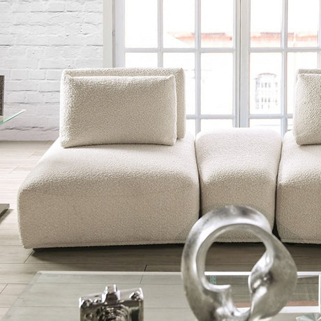 Stavanger Beige 2-Seater w/Ottoman - Ornate Home