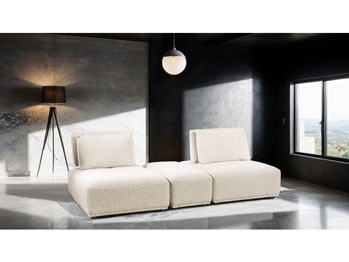 Stavanger Beige 2-Seater w/Rect. Ottoman - Ornate Home