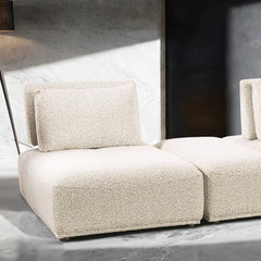 Stavanger Beige 2-Seater w/Rect. Ottoman - Ornate Home