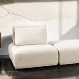 Stavanger Beige 2-Seater w/Square Ottoman - Ornate Home