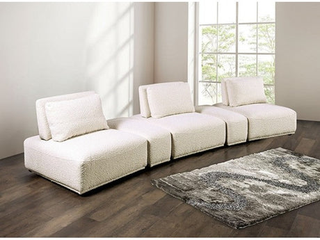 Stavanger Beige Curved 3-Seater - Ornate Home