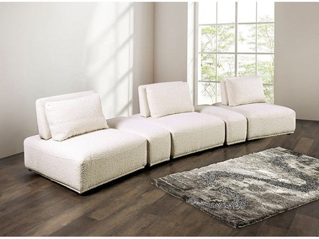 Stavanger Beige Curved 3-Seater - Ornate Home