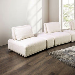 Stavanger Beige Curved 3-Seater - Ornate Home