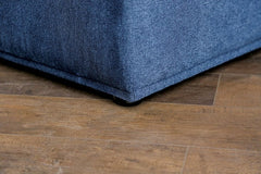 Stavanger Blue 2-Seater w/Rect. Ottoman - Ornate Home