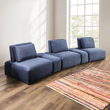 Stavanger Blue Curved 3-Seater - Ornate Home