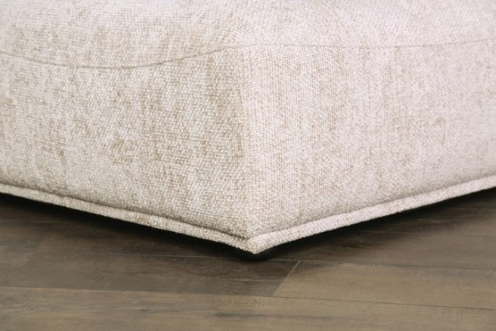 Stavanger Light Brown 2-Seater  w/Ottoman - Ornate Home