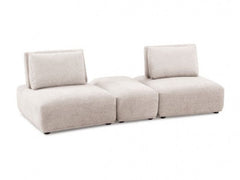 Stavanger Light Brown 2-Seater w/Rect. Ottoman - Ornate Home