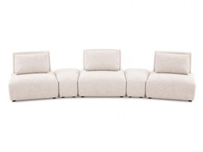 Stavanger Light Brown Curved 3-Seater - Ornate Home