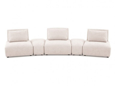 Stavanger Light Brown Curved 3-Seater - Ornate Home