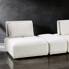 Stavanger Light Gray 2-Seater w/Rect. Ottoman - Ornate Home