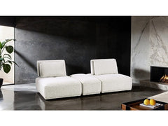 Stavanger Light Gray 2-Seater w/Rect. Ottoman - Ornate Home