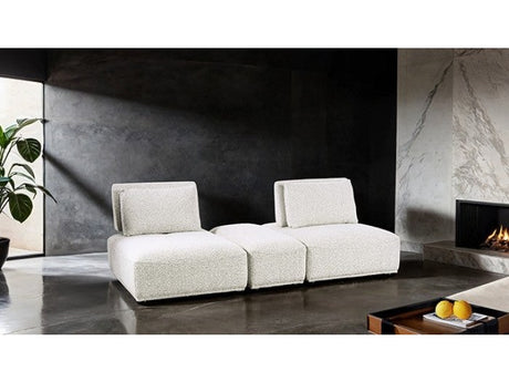 Stavanger Light Gray 2-Seater w/Rect. Ottoman - Ornate Home