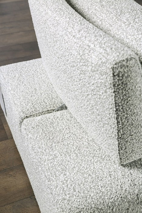 Stavanger Light Gray 2-Seater w/Square Ottoman - Ornate Home